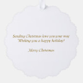 German Shepherd kerstcadeautjes Ornament Kaart (Achterkant)