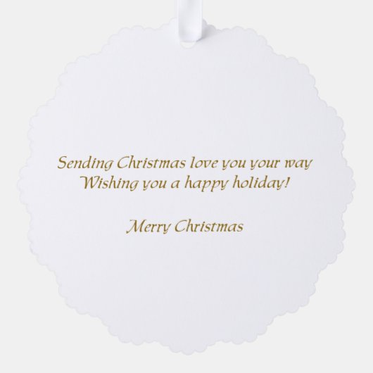 German Shepherd kerstcadeautjes Ornament Kaart (Achterkant)