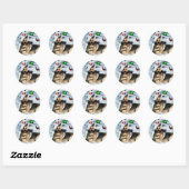 German Shepherd kerstcadeautjes Ronde Sticker (Vel)