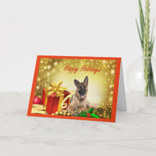 German Shepherd kerstcard Gifts Feestdagen Kaart