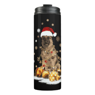 German Shepherd kersthond Light Ugly Thermosbeker