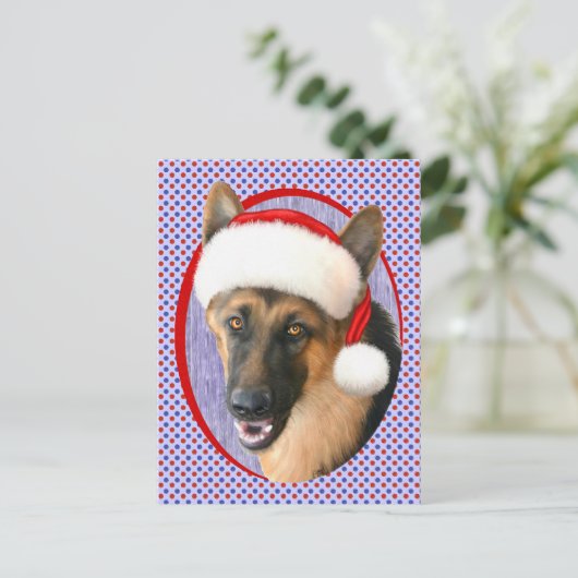 German Shepherd kerstkerstkerstkerstkerstkerstkers Feestdagenkaart (Staand voorkant)