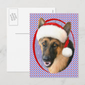 German Shepherd kerstkerstkerstkerstkerstkerstkers Feestdagenkaart (Voorkant / Achterkant)