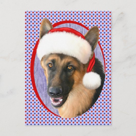 German Shepherd kerstkerstkerstkerstkerstkerstkers Feestdagenkaart (Voorkant)