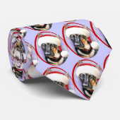 German Shepherd kerstkerstkerstkerstman Stropdas (Opgerold)