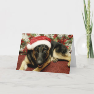 German Shepherd - Kerstmis Feestdagen Kaart