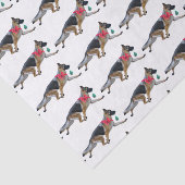 German Shepherd kerstpas paper Tissuepapier (Detail)