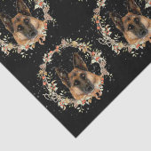 German Shepherd kerstpas paper Tissuepapier (Detail)