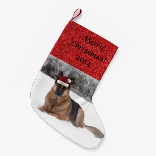 German Shepherd kerststaart Stocking Kleine Kerstsok (Voorkant (Hangend))