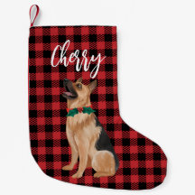 German Shepherd kerststaart Stocking