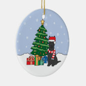 German Shepherd kerstversiering Keramisch Ornament (Rechts)