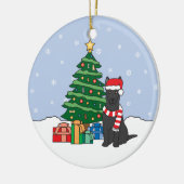 German Shepherd kerstversiering Keramisch Ornament (Links)