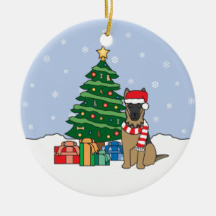 German Shepherd kerstversiering Keramisch Ornament