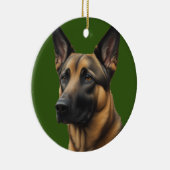 German Shepherd kerstversiering Keramisch Ornament (Rechts)