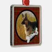 German Shepherd kerstversiering Metalen Ornament (Rechts)