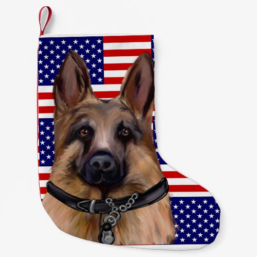 German Shepherd Kleine Kerstsok (Voorkant)