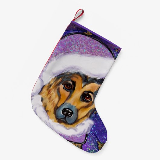 German Shepherd Kleine Kerstsok (Voorkant (Hangend))