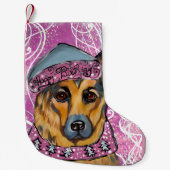 German Shepherd Kleine Kerstsok (Voorkant)
