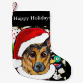 GERMAN SHEPHERD KLEINE KERSTSOK (Voorkant)