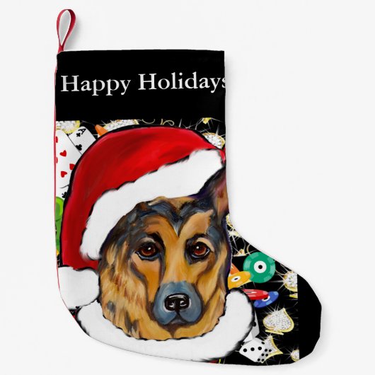 GERMAN SHEPHERD KLEINE KERSTSOK (Voorkant)