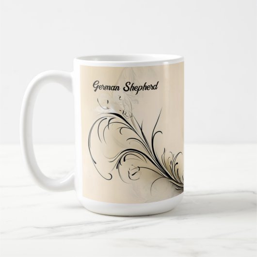 German Shepherd Koffiemok (Links)