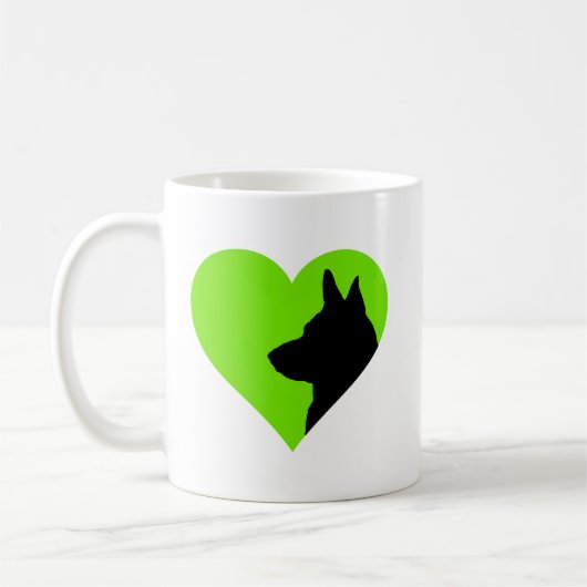 German Shepherd Koffiemok (Links)