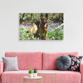 German Shepherd Laying Down Canvas Afdruk (Insitu (Woonkamer))