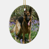German Shepherd Laying Down Keramisch Ornament (Rechts)