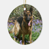 German Shepherd Laying Down Keramisch Ornament (Links)