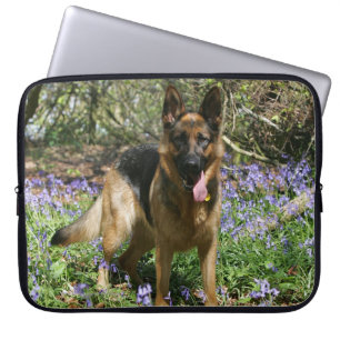 German Shepherd Laying Down Laptop Sleeve