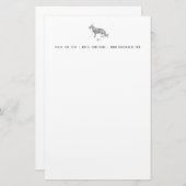 German Shepherd Letterhead Briefpapier (Voorkant / Achterkant)