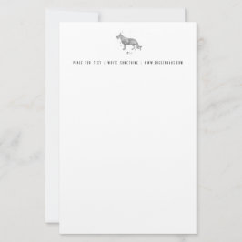 German Shepherd Letterhead Briefpapier