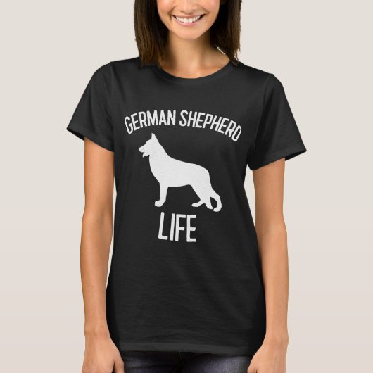 German Shepherd Life Hondenliefhebber T-shirt (Voorkant)