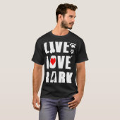 German Shepherd Live Love Bark T-shirt (Voorkant volledig)