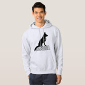 German Shepherd Loki Sailor's Knot Black Hoodie (Voorkant volledig)