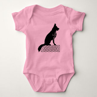German Shepherd Loki Sailor's Knot Black Romper
