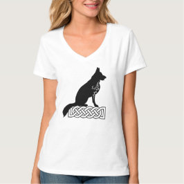German Shepherd Loki Sailor's Knot Black T-shirt