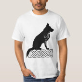 German Shepherd Loki Sailor's Knot Black T-shirt (Voorkant)