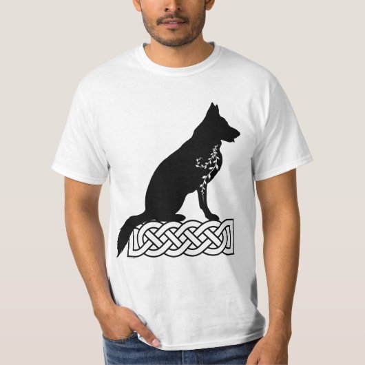 German Shepherd Loki Sailor's Knot Black T-shirt (Voorkant)
