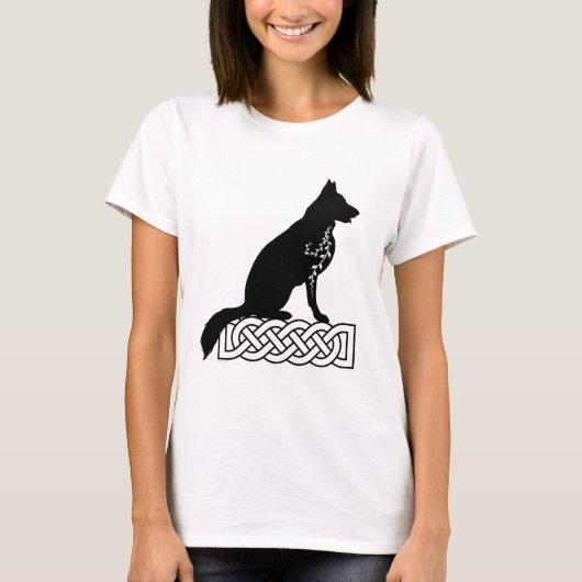 German Shepherd Loki Sailor's Knot Black T-shirt (Voorkant)
