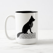 German Shepherd Loki Sailor's Knot Tweekleurige Koffiemok (Links)