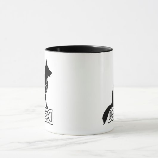 German Shepherd Loki Sailor's Knot Two-Tone Coffe Mok (Midden)