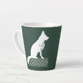 German Shepherd Loki Sailor's Knot White Custom Latte Mok (Linkerhoek)