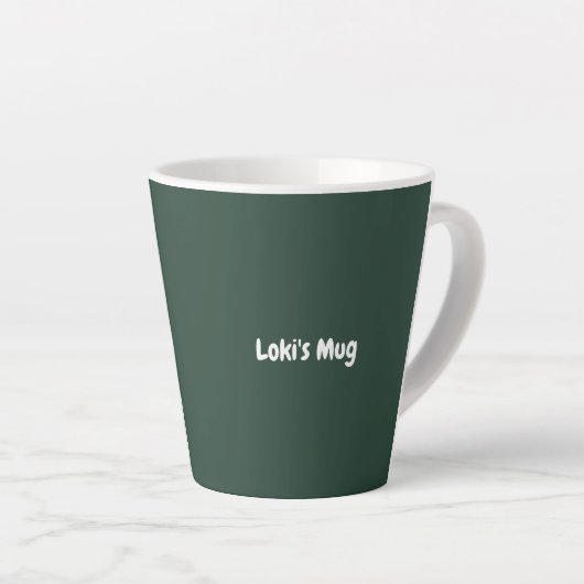 German Shepherd Loki Sailor's Knot White Custom Latte Mok (Rechterhoek)