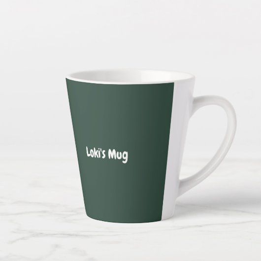 German Shepherd Loki Sailor's Knot White Custom Latte Mok (Rechts)