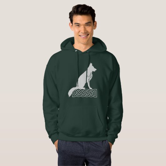 German Shepherd Loki Sailor's Knot White Hoodie (Voorkant volledig)