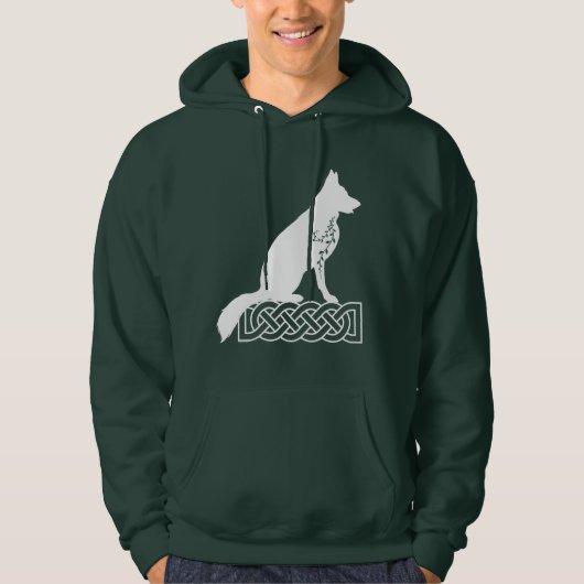 German Shepherd Loki Sailor's Knot White Hoodie (Voorkant)