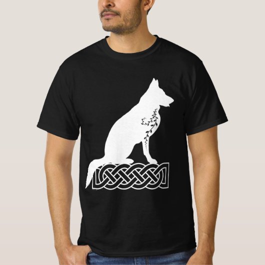 German Shepherd Loki Sailor's Knot White T-shirt (Voorkant)