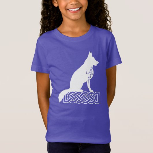 German Shepherd Loki Sailor's Knot White T-shirt (Voorkant)