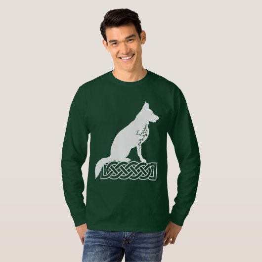 German Shepherd Loki Sailor's Knot White T-shirt (Voorkant volledig)